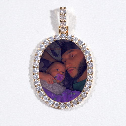3D Oval Custom Picture Pendant