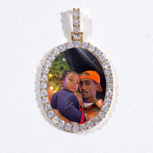 3D Oval Custom Picture Pendant