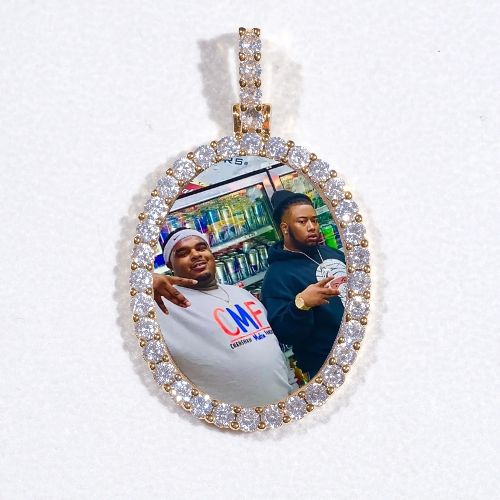 3D Oval Custom Picture Pendant