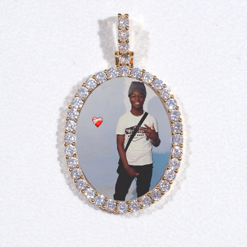 3D Oval Custom Picture Pendant