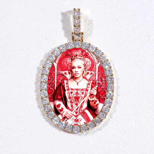 3D Oval Custom Picture Pendant