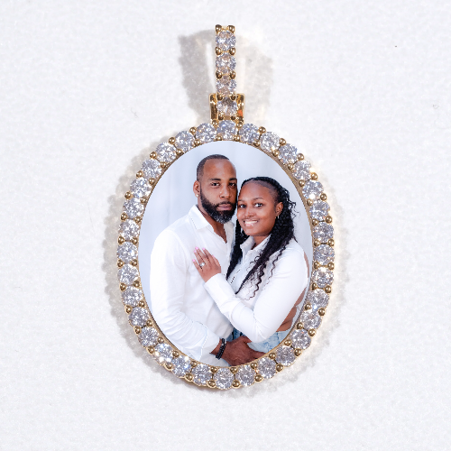 3D Oval Custom Picture Pendant
