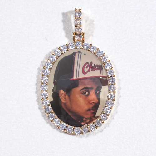 3D Oval Custom Picture Pendant