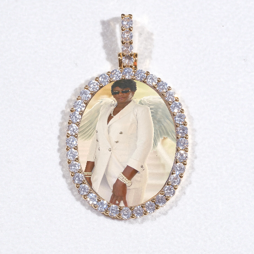 3D Oval Custom Picture Pendant