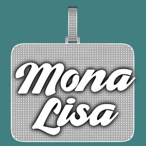 CUSTOM LETTER NECKLACE 3D BIG SQUARE