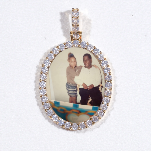 3D Oval Custom Picture Pendant