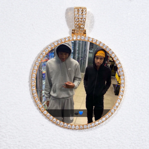 MEDIUM 3D CIRCLE CUSTOM PICTURE PENDANT