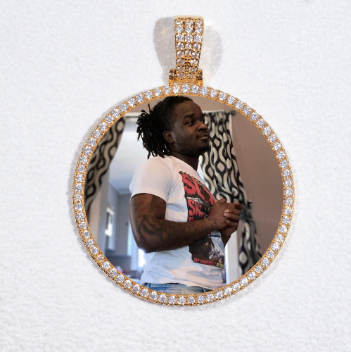 MEDIUM 3D CIRCLE CUSTOM PICTURE PENDANT