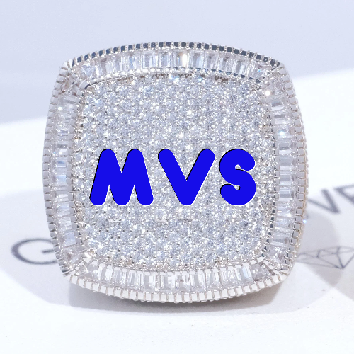 CUSTOM LETTER 3D ICED RING