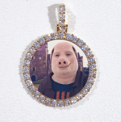 3D CIRCLE CUSTOM PICTURE PENDANT SMALL SIZE