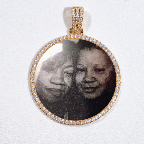 MEDIUM 3D CIRCLE CUSTOM PICTURE PENDANT