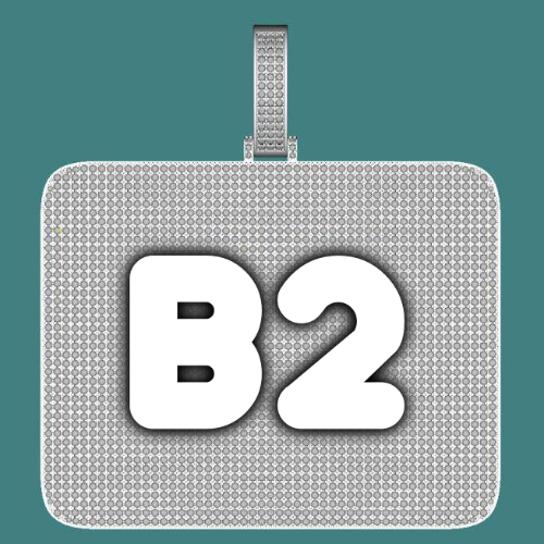 CUSTOM LETTER NECKLACE 3D BIG SQUARE