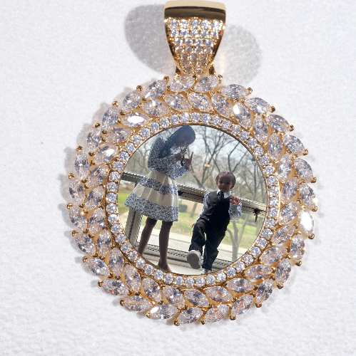 Large 3D Wheat Ear Custom Picture Pendant