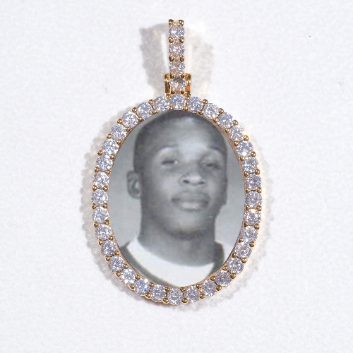 3D Oval Custom Picture Pendant