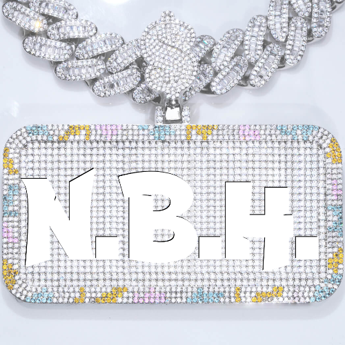 CUSTOM LETTER NECKLACE 3D COLORFUL SQUARE