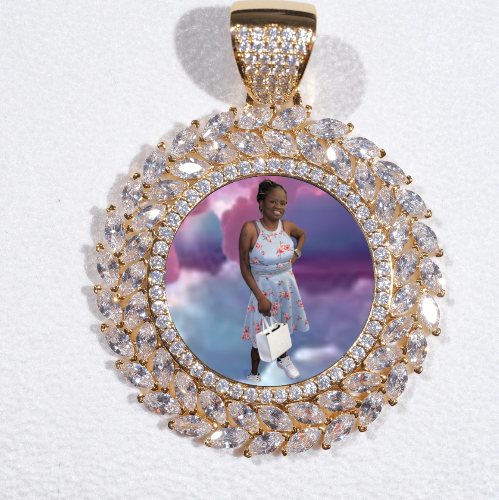 Large 3D Wheat Ear Custom Picture Pendant