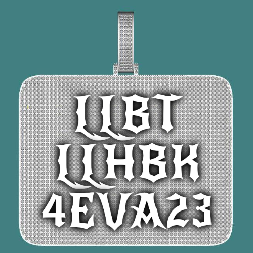 CUSTOM LETTER NECKLACE 3D BIG SQUARE