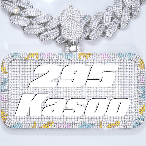 CUSTOM LETTER NECKLACE 3D COLORFUL SQUARE