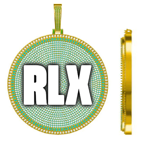 CUSTOM LETTER NECKLACE 3D BIG DISC