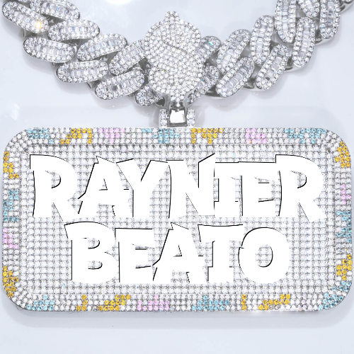 CUSTOM LETTER NECKLACE 3D COLORFUL SQUARE
