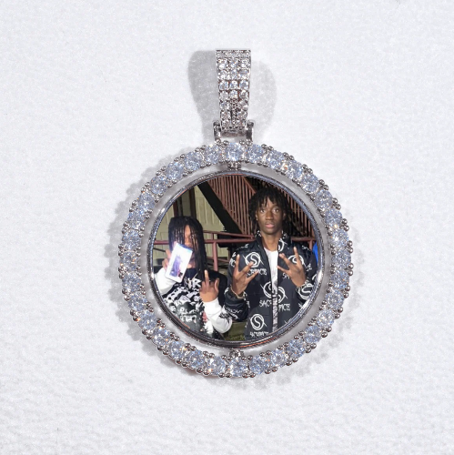 3D Spinning 2-Faced Custom Picture Pendant