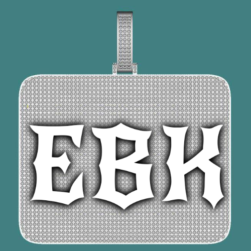 CUSTOM LETTER NECKLACE 3D BIG SQUARE