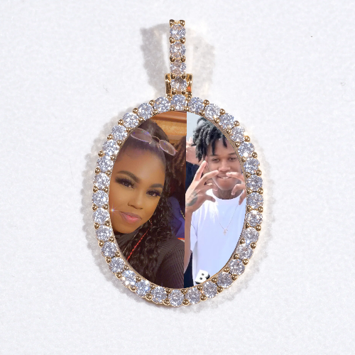 3D Oval Custom Picture Pendant