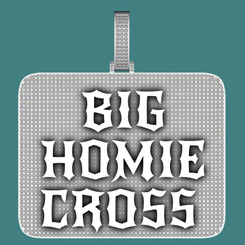 CUSTOM LETTER NECKLACE 3D BIG SQUARE