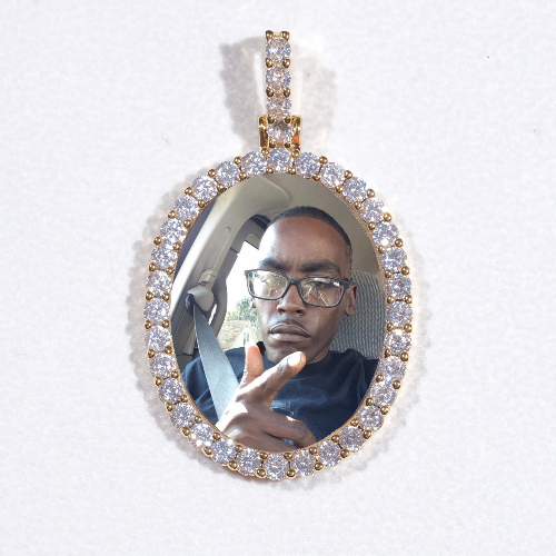 3D Oval Custom Picture Pendant