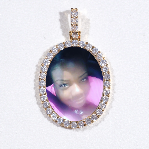 3D Oval Custom Picture Pendant