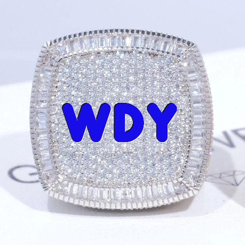 CUSTOM LETTER 3D ICED RING
