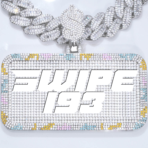 CUSTOM LETTER NECKLACE 3D COLORFUL SQUARE