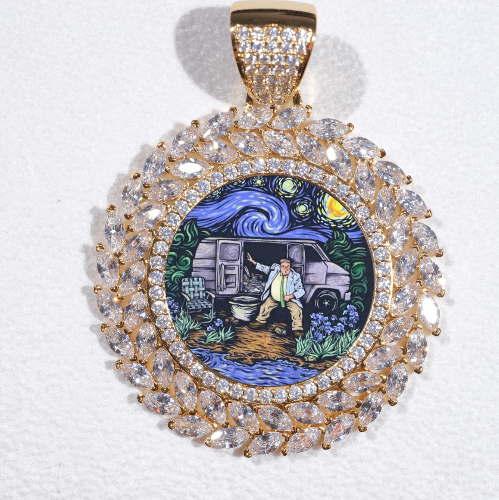 Large 3D Wheat Ear Custom Picture Pendant