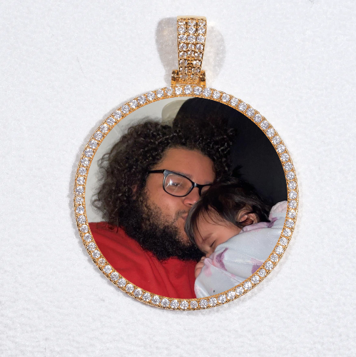 MEDIUM 3D CIRCLE CUSTOM PICTURE PENDANT