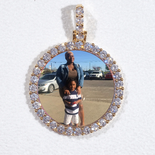 3D CIRCLE CUSTOM PICTURE PENDANT SMALL SIZE