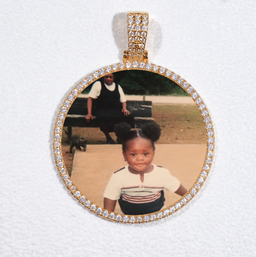 MEDIUM 3D CIRCLE CUSTOM PICTURE PENDANT