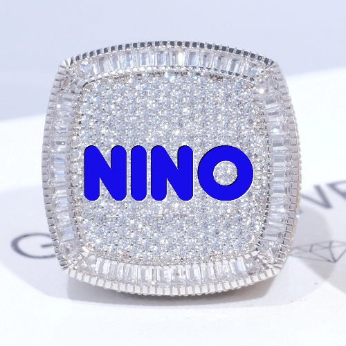 CUSTOM LETTER 3D ICED RING