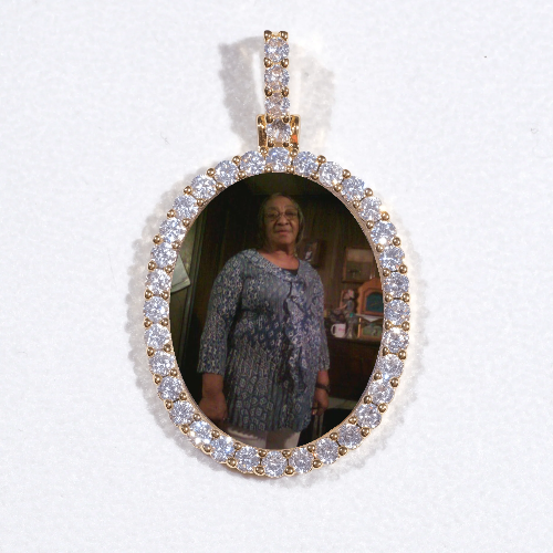 3D Oval Custom Picture Pendant