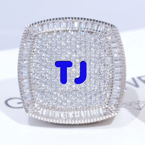 CUSTOM LETTER 3D ICED RING