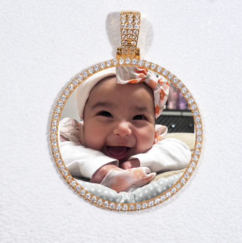MEDIUM 3D CIRCLE CUSTOM PICTURE PENDANT
