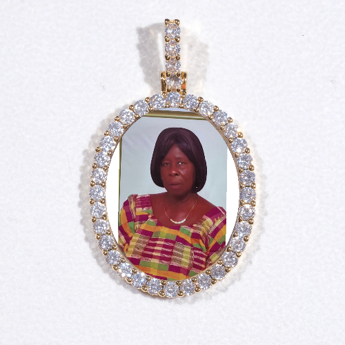 3D Oval Custom Picture Pendant