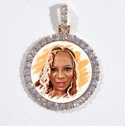 3D CIRCLE CUSTOM PICTURE PENDANT SMALL SIZE