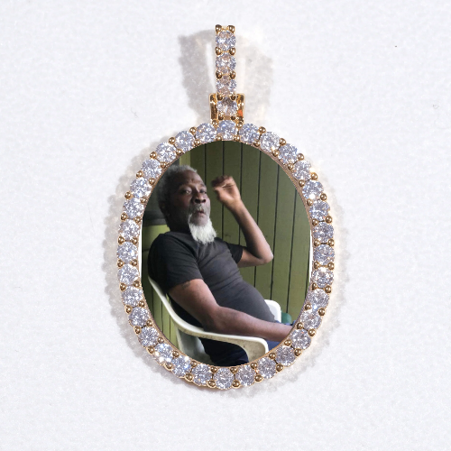 3D Oval Custom Picture Pendant
