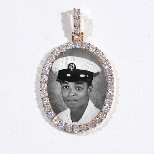 3D Oval Custom Picture Pendant