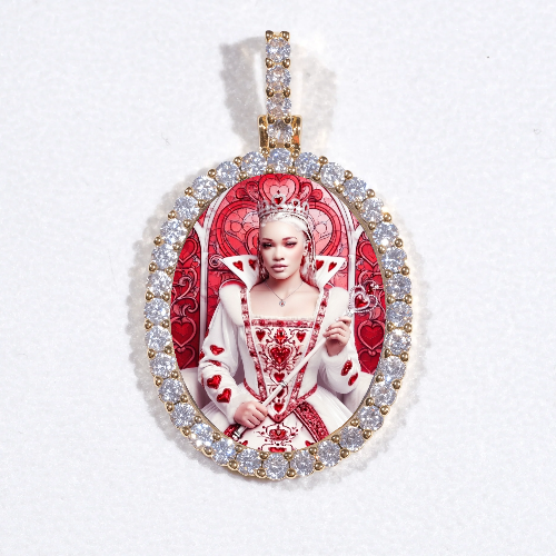 3D Oval Custom Picture Pendant