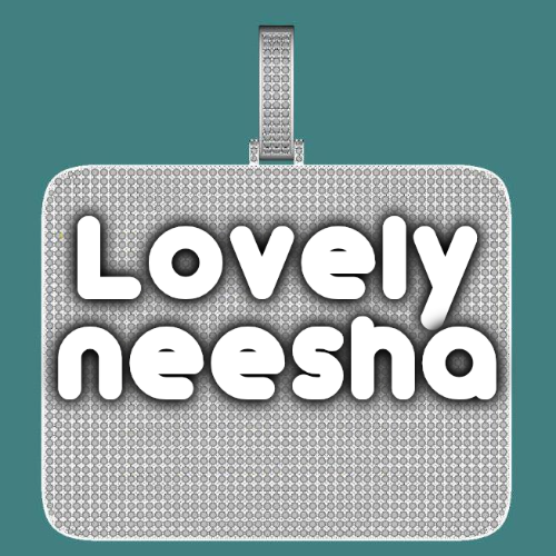 CUSTOM LETTER NECKLACE 3D BIG SQUARE