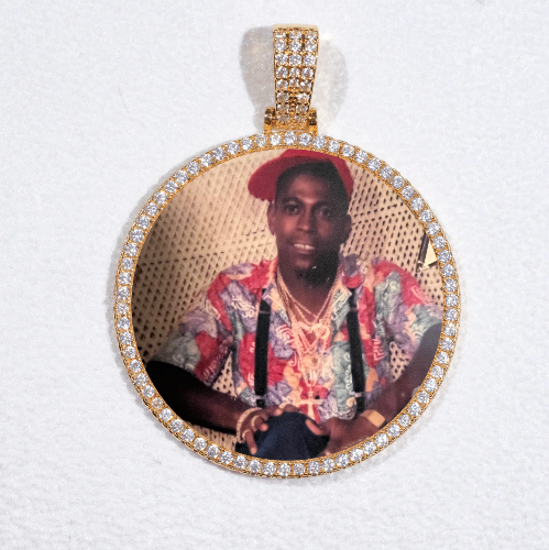 MEDIUM 3D CIRCLE CUSTOM PICTURE PENDANT
