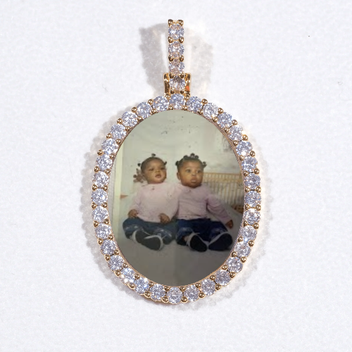 3D Oval Custom Picture Pendant