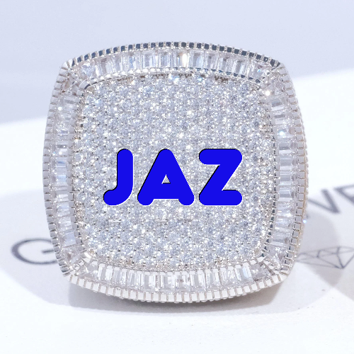 CUSTOM LETTER 3D ICED RING