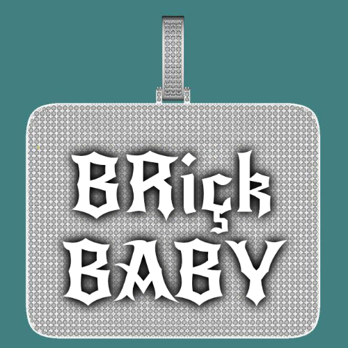 CUSTOM LETTER NECKLACE 3D BIG SQUARE